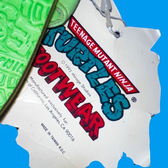 VHTF NWT 1991 Vintage TMNT Teenage Mutant Ninja Turtles Vintage  Sandals Size 9 - Picture 3 of 7